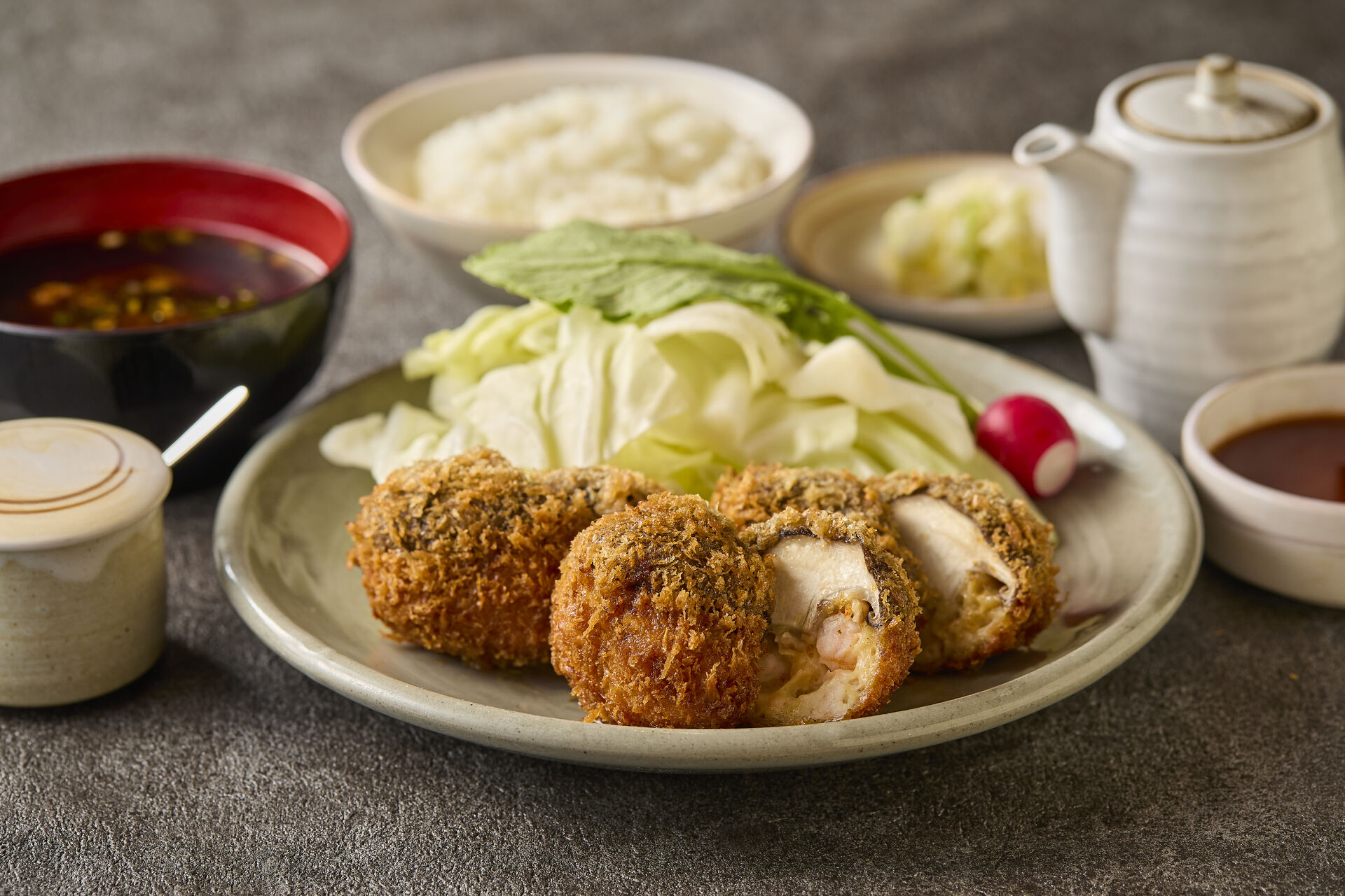 エビ椎茸定食